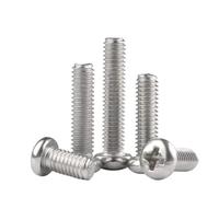 10 UDS-100 Uds M1 .2 .4 .6 M2 .5 M3 M4 M5 M6 DIN7985 304 Tornillos De Cabeza Plana Empotrada En Cruz Acero Inoxidable(X4mm(L),M1.4 100pcs)