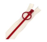 10 Uds 15/20/25/30/35cm 3# cremalleras de resina coloridas de extremo cerrado con deslizadores redondos para costura Diy bolsa, prendas, Beige, 30cm