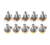 10 Uds 15mm 3pin WH148 potenciómetro lineal con tuercas y arandelas 1K 2K 5K 10K 20K 50K 100K 250K 500K 1M Kit de potenciómetros(10K Ohm)
