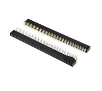 10 Uds 2 * 2/3/4/5/6/8/20/40 Pin doble ángulo recto conector de clavija hembra 2,54mm conector de tira de paso(10PCS 2X40)