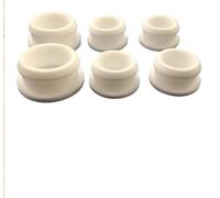 10 Uds 2,5-30mm tapas de extremo de sello de silicona blanca tapón de junta de goma redondo for placa de aleación resistencia al calor junta de sellado de tapón(A 26mm (10pcs))