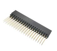 10 Uds 2,54mm PC104 Pin cuadrado largo Industrial 2X16P 2X20P 2X25P/32P/40P PH8.5 + 2,5mm placa base hembra dorada de doble(2X20P)