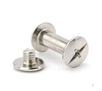 10 Uds.-20 ./lote D5(M4) tornillo de color bronce plateado negro, for libros cuentas, a tope for, for álbum fotos(Sliver colour,D5x30 10pcs)