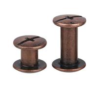 10 Uds.-20 ./lote D5(M4) tornillo de color bronce plateado negro, for libros cuentas, a tope for, for álbum fotos(Red bronze,D5x20 20pcs)