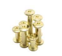 10 Uds.-20 ./lote D5(M4) tornillo de color bronce plateado negro, for libros cuentas, a tope for, for álbum fotos(Brass gloden,D5x20 20pcs)