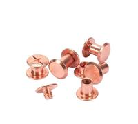 10 Uds.-20 ./lote D5(M4) tornillo de color bronce plateado negro, for libros cuentas, a tope for, for álbum fotos(Rose gloden,D5X5 20pcs)