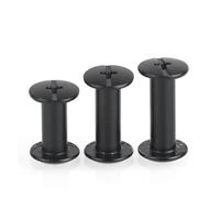 10 Uds.-20 ./lote D5(M4) tornillo de color bronce plateado negro, for libros cuentas, a tope for, for álbum fotos(Deep black,D5X15 20pcs)