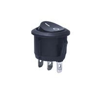 10 Uds 20 piezas KCD1-105 23MM SPST 3Pin 250V 6A forma de barco redondo interruptor rojo y negro integrado ON OFF interruptor basculante posición cobre(Y-23mmB-3P-10,20 piece)
