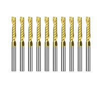 10 Uds 2x8mm 3.175 vástago brocas de enrutador en espiral de flauta única for cortar madera/plástico CNC fresa 1 fresas de extremo de flauta(3.175x1.5x5)