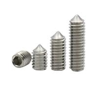 10 Uds 304 Acero Inoxidable M6 M8 M10 M12 Hexagonal Juego De Zócalos Tornillo Cono Punta Grub DIN914(12mm,M10 (10pcs))