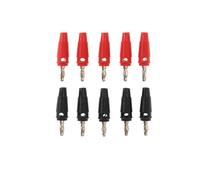 10 Uds 32A 4mm Conectores Banana Macho Conector apilable Tipo Tornillo de Alta Corriente Adaptador de Cable de Altavoz 4mm Conectores Banana de Alta Corriente(5PCS Black 5PCS Red)