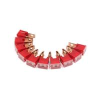 10 Uds 32V 50A plástico rojo Push-in tipo macho PAL cuchillas fusible for coches vehículo