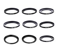 10 Uds 37-46 43-52 43-55 43-58 46-52 46-55 46-58 49-55 49-58 49-62mm Anillos de Aumento de Metal Juego de filtros adaptadores de Lente(10pcs 43-52mm)