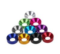 10 uds/5 uds M2 M2.5 M3 M4 M5 M6 M8 arandela Cnc de aluminio junta de arandelas de perno de cabeza avellanada anodizada colorida(M8 5pcs,Ti-grey)