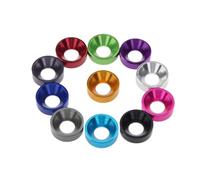 10 uds/5 uds M2 M2.5 M3 M4 M5 M6 M8 arandela plana de aluminio junta de arandelas de perno de cabeza avellanada anodizada colorida(Purple,M6 5pcs)
