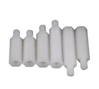 10 UDS-50 Uds macho a hembra separador de nailon M2-M4 columna espaciadora de nailon tornillos espaciadores de plástico(White colour,20mm,M4 20pcs)