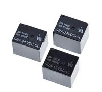 10 Uds 5V 12V 24V 20A relé de potencia CC SRA-05VDC-CL SRA-12VDC-CL SRA-24VDC-CL 5Pin Tipo PCB en Stock automóvil negro(SRA-12VDC lack)