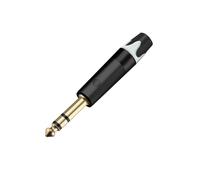 10 Uds 6,35mm reemplazo estéreo TRS 1/4 "6,35mm macho adaptador de soldadura Jack DIY conector de Cable de Audio(White-Tail)