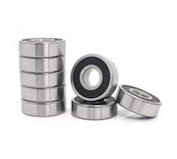 10 Uds ABEC-5 608 6200 6201 6202 6203 6204 6205 6206 6207 6208 ZZ 2RS rodamiento rígido de bolas sellado de metal 12x32x10mm(Black,6203 17X40X12MM_ABEC 1)