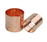 10 Uds. Accesorios De Cobre Acoplamiento Recto ID 16mm-50mm Espesor Pared 1,5mm Adaptador Conector Junta Soldadura Tubería(ID19*T1.5mm)