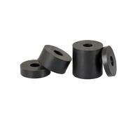 10 uds almohadillas amortiguadoras de goma suave cilíndricas huecas de 4mm de diámetro interior, diámetro exterior de 15mm, junta de amortiguación resistente al agua y al desgaste