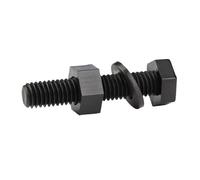 10 Uds. Arandela de tuerca de tornillo Hexagonal de nailon negro perno de cabeza Hexagonal roscado métrico pernos aislados de plástico M10(55mm)