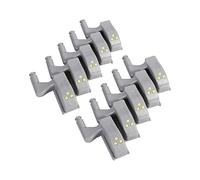 10 Uds., Bisagra con Sensor interior blanco, luz Led, armario Universal, armario, armario, luz LED cálida/fría, bisagra, armario de cocina para el hogar(Blanco cálido)