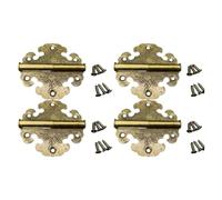 10 Uds. Bisagra de hoja hierro antigua cobre, bisagra exterior for armario, caja madera, muebles, bronce Para cajas