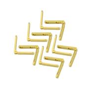 10 Uds. Bisagras plegables de 90 grados for regalo joyería caja vino madera for armario muebles pequeños tornillos bisagra 30 * 6mm(Gold)