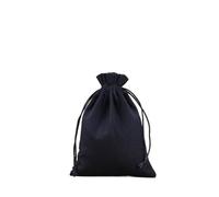 10 Uds. Bolsa de lona 7 tamaños bolsas regalo con cordón almacenamiento dulces Color sólido bolsa a prueba polvo for ropa y zapatos del hogar(Black,17x23cm)