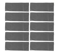 10 Uds Bolsas De Arena Contra Inundaciones, 9.8x27.6in Sacos De Arena Barreras De Inundación Absorbentes De Agua Vacías Profesionales A Prueba De Lluvia Para Puerta De Casa, Garaje Con Cordón(Gris)