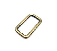 10 Uds. Bolso de Mano Grueso de Metal, Correa de Bolso de Cuero, Cadena de Correas, Cadena Rectangular Cuadrada, Cierre de Hebilla de Anillo OD DIY(Brush Brass,Inner Wide 20mm)