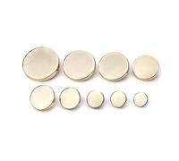 10 Uds Botón de camisa grande de Metal dorado y negro para ropa 9mm-30mm botones de costura, 30mm