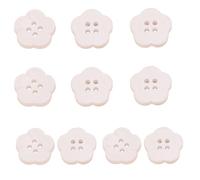 10 Uds Botón de resina botones de 4 agujeros botones de abrigo costura forma de flor colorido