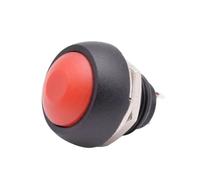 10 Uds. Botón pulsador de plástico PBS 33Bl cabeza redonda interruptor momentáneo de encendido y apagado 2 pines 12mm reinicio de energía impermeable sin bloqueo