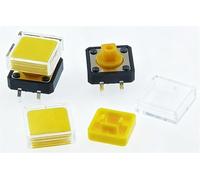 10 Uds. Botón táctil B3F + sombrero de Color A14 10 Uds. + tapa transparente 10 Uds. Micro táctil momentáneo 12 * 12 * 7,3mm(Yellow)
