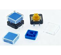 10 Uds. Botón táctil B3F + sombrero de Color A14 10 Uds. + tapa transparente 10 Uds. Micro táctil momentáneo 12 * 12 * 7,3mm(Blue)