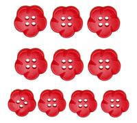 10 Uds Botones con forma de flor, botones de 4 agujeros, resina de costura colorida para proyectos de manualidades de costura