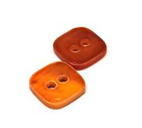 10 Uds. Botones Cuadrados de Nácar Ecológicos, 2 Agujeros, para Suéter, Abrigo, Costura, Decoración de Álbum DIY.11,5mm,10 piezas naranja, 11,5 milímetros