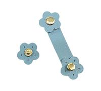 10 Uds Botones de bolso con forma de flor doble, broche de PU para mujer, cierre de bolso hecho a mano, accesorios para bolso, hebilla en forma de flor
