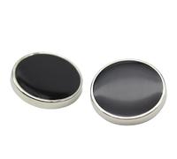 10 Uds.Botones De Metal De Aceite Blanco Y Negro Con Borde Plateado Y Borde Dorado Plano, Accesorios Para Botones, Botones De Decoración Para Ropa, 10pcs S2, 20mm