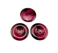 10 Uds.Botones de Resina Teñidos para Decoración de Botones de Abrigo de 30mm, Botas para Ropa, Accesorios de Costura para Ropa, Color rojo oscuro, Talla única