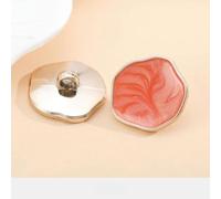 10 Uds. Botones de vástago de forma especial 21/25mm hermosos botones de plástico irregulares accesorios de ropa para abrigos de mujer-color coral-25mm
