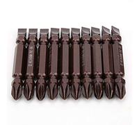 10 Uds Broca De Destornillador PH2 Broca De Doble Punta H6.3 X 65MM Destornillador MagnéTico Power Bit Hardware Piezas De Herramientas(Double Ended S2 H6.3 x 65 x PH2 / SL6 Red)