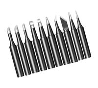 10 Uds. Brocas De Soldadura Puntas De Repuesto De Hierro Eléctrico Soldadura De Aleación Negra Que Garantiza Puntas De Precisión