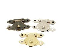 10 Uds. Bronce antiguo decorativo hoja de hierro candado cerrojo cierre cierre caja de madera hebilla Hardware (Color : 3019V 10PCS, Size : 1SIZE)