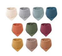 10 Uds. Bufanda Triangular Para Bebé, Pañuelo Para Bebé, Bufanda Absorbente Para Bebé, Bufanda Suave Para Bebé, Babero Para Bebé, Productos Para Bebé