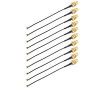 10 Uds. Cable de Extensión SMA a IPX (U.FL) de Alimentador de Antena Duradero para Equipos RF Negro 10cm