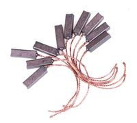 10 Uds. Cables de alambre de cepillos de carbono 4,5x6,5x2 0mm/0,18 * 0,25 * 0.08in, reemplazo de cepillo de Motor eléctrico, cepillo de carbón genérico del generador