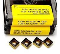 10 Uds CCMT060204 CCMT060208 CCMT09T304 CCMT09T308 CCMT120404 CCMT120408 CNMG120404 CNMG120408 PM4225 Herramientas De Torneado Carburo Herramienta de Torno(CCMT060208 PM4225)